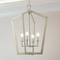 Luxury Modern Chandelier, Brushed Nickel, UHP4568
