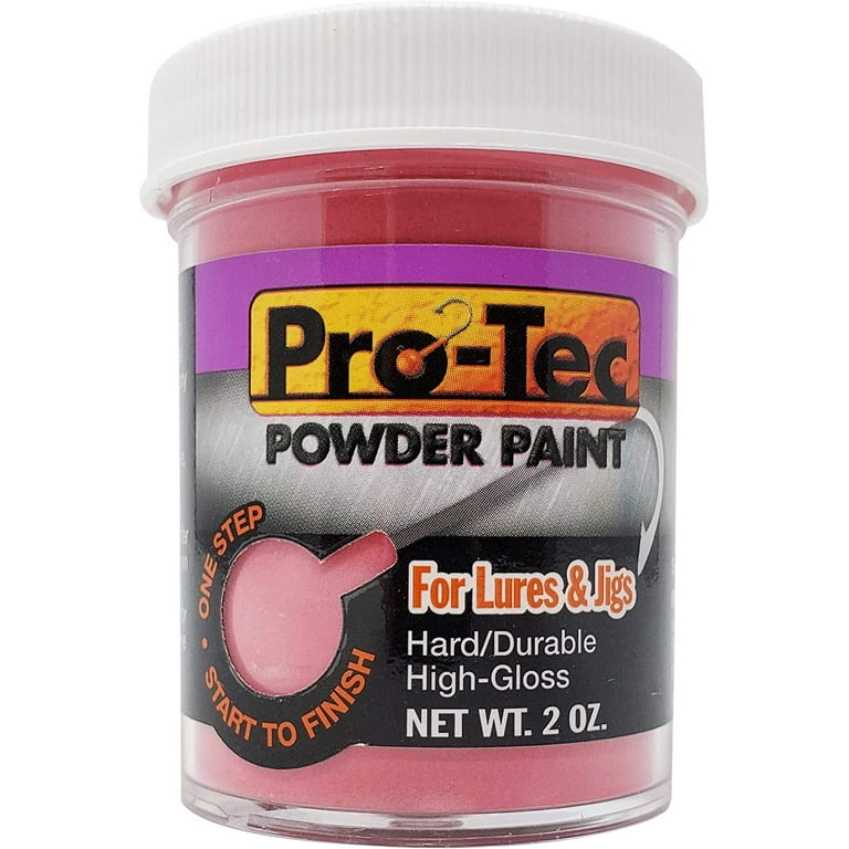 Pro-Tec Jigs and Lures Powder Paints, Jig Head Fishing Paint, Fishing Lure  Paint - High Gloss Powder Coating Paint, 2 Ounces 