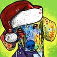 thumbnail image 2 of Dean Russo Collection 20x20 White Modern Wood Framed Museum Art Print Titled - Dachshund Christmas, 2 of 4