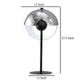 thumbnail image 4 of 24 Inch Table Lamp, Accent Round Orb Glass Metal Shade, Black, 4 of 8