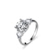thumbnail image 4 of Anillo de plata S925 Anillo de diamantes Mossan de 3 quilates Anillo de diamantes en forma de corazón para mujer Anillo de bodas con forma de huevo de paloma, 4 of 5