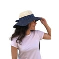 thumbnail image 4 of SILVERFEVER Women Summer Floppy Hat Wide Brim UV Sunblock UPF 50 Fits All, 4 of 11