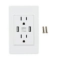 thumbnail image 2 of USB Wall Outlets, Plastic 2 US Plug Port USB  Wall Outlet Overload   for Home, 2 of 8