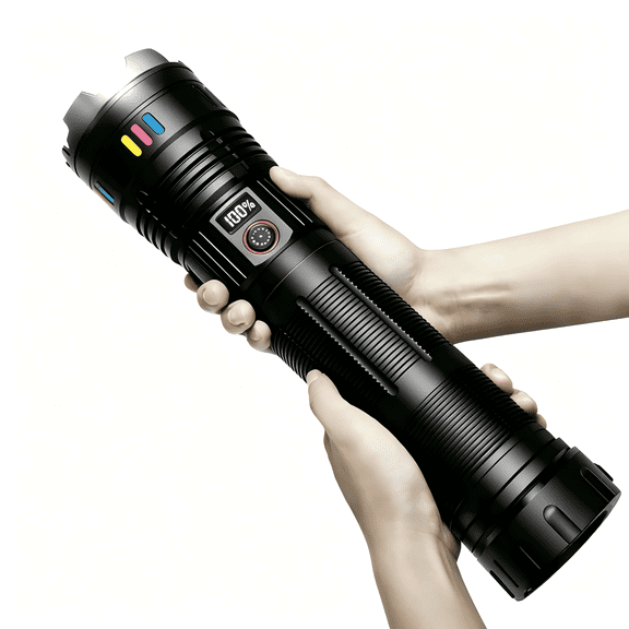 2026 New Most Powerful Led Flashlights, Large Flashlight Rechargeable Flashlights High Lumen, Ultra Bright Camping Emergency Flashlight, Adventure Gear