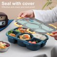 thumbnail image 3 of Lie-fiambrera portátil con rejilla múltiple, libre de Bpa, gran capacidad, caja para sándwich portátil, contenedores de comida para ensalada para la escuela, 3 of 4