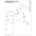 thumbnail image 3 of Kingston Brass Templeton 30 inch Carrara Marble Vanity Sink Top with Acrylic Legs, 3-Hole, White and Brushed Brass, 3 of 5