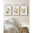 thumbnail image 5 of Flower Wall Decor 11x14in Natural Framed Colorful Floral Wall Hanging Decor Botanical Pictures Framed Canvas Wall Art for Office Dining Room Hallway, 5 of 6