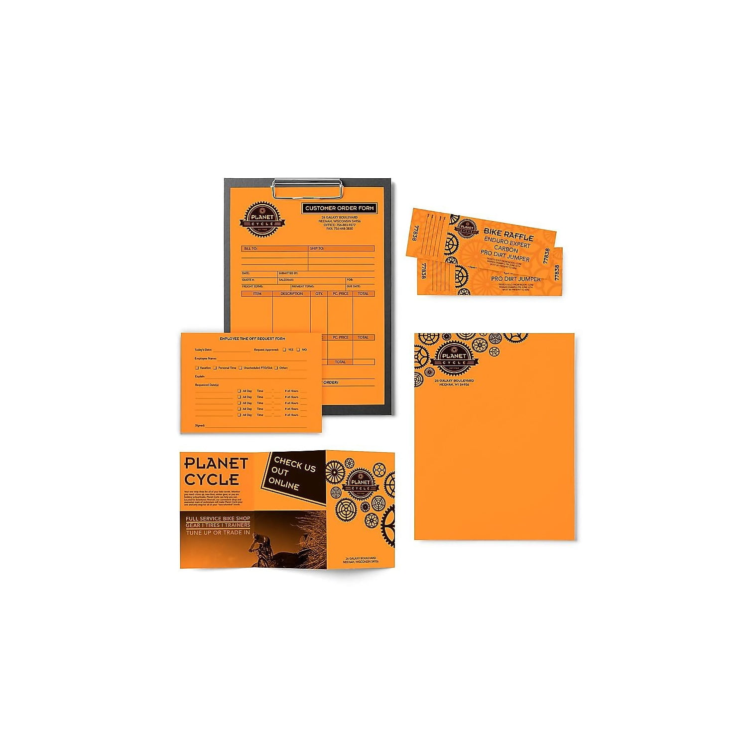 Astrobrights Multipurpose Paper 24 lbs 11" x 17" Cosmic Orange 495470