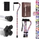 thumbnail image 1 of Bastones LIXIANG para mujer y hombre, ajustables, plegables con mango de esponja suave, ligeros, aptos para artritis, ancianos y personas con discapacidad (flor rosa), 1 of 5