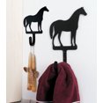 thumbnail image 2 of Village Wrought Iron WH-68-S Crochet Mural Cheval Petit - Noir, 2 of 2