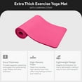 thumbnail image 2 of BalanceFrom GoCloud 71x24 Inches Extra Thick Yoga Mat 1-Inch High-Density Foam, Pink, 2 of 9