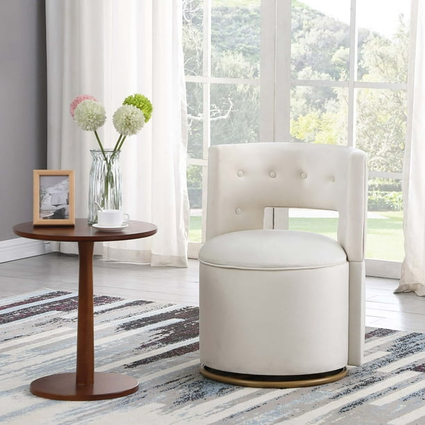 Aukfa Swivel Accent Chair Tuftd Accent Chair with Storage for Living