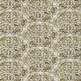 thumbnail image 1 of Ahgly Company Machine Washable Indoor Square Transitional White Gold Area Rugs, 5' Square, 1 of 7