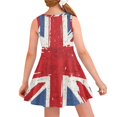 thumbnail image 2 of Renewold Personalized Teen Girls Tank Top Dress England Flag Sleeveless Swing Skater Dresses 7-8T Kids Casual Summer Dresses Stretchy A Line Pleated Midi Sundress, 2 of 6
