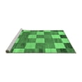 thumbnail image 2 of Ahgly Company Machine Washable Indoor Rectangle Checkered Emerald Green Modern Area Rugs, 5' x 7', 2 of 4