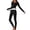 Black, variant on Womens Thermal Underwear Set Fleece Lined Long Johns Base Layer Top Bottom Cold Weather Gear for Hunting Running Skiing, Purple