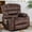 Brown - Velvet, variant on GEPOTYAV 23.6" Wide Recliner Chair Modern Ergonomic Single Sofa Recliners on Clearance 2 Cup Holders & Side Pocket Foam Filling Living Room Lounge