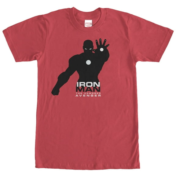 Men's Marvel Iron Man Silhouette Graphic Tee Red Medium