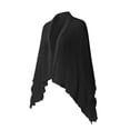 thumbnail image 4 of Garbnen Chiffon Shrug Cardigan for Women Open Front Cropped Long Sleeve Cardigans for Women Pleated Lightweight Casual Sun Protection Sheer Shawls for Women Black, 4 of 7