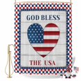 thumbnail image 2 of Independence Day Shower Curtain, 72" x 72", God Bless the USA Red Blue Checker Plaid Waterproof Bathroom Curtain Washable Shower Curtain Set with 12 Hooks, 2 of 9