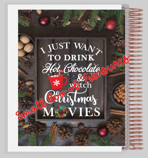 Hot Chocolate & Xmas Movie Two Sided Dashboard For Use With Erin Condren Planner