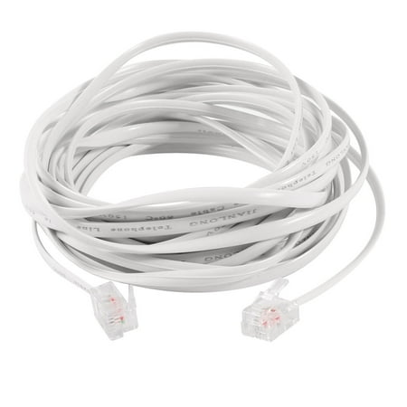 Phone Terminal - Unique Bargains 6P 2 Terminals RJ11 Telephone Phone Fax Modem Line Cable 5.2 Meter Long