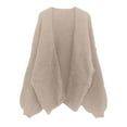 thumbnail image 5 of Gyexs Womens Oversized Cardigan Sweaters 2025 Fall Long Sleeve Knit Open Front Lightweight Sweater (Khaki, Size M), 5 of 7
