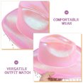 thumbnail image 3 of TEHAUX Sombrero Rosa De Cowboy Con Pedrería Iridiscente Y Detalles Para Fiesta Y Uso Diario, 3 of 6