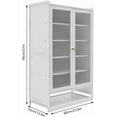 thumbnail image 3 of 24 x 13 37in Free Standing Shoe Cabinet, 7 Tiers Shoe Rack Organizer Cabinet with 2 Ma-gnetic Doors, 21 Pairs Shoe Storage Cabinet for Entryway, Space Saving, 3 of 8