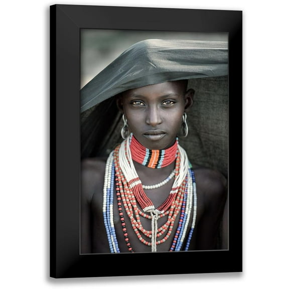 Cole, Trevor 11x14 Black Modern Framed Museum Art Print Titled - Arbore Tribes Girl