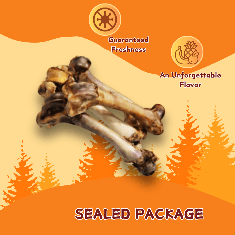 Tender Touch All-Natural Slow-Roasted Mutton Bones for Dogs, A Meaty and Wholesome Single Ingredient Chew for Dental Health, 6 Count