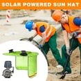 thumbnail image 5 of Linnome Solar-powered Fan Safety Helmet With Sun-protective Breathable Construction Helmet Protection And Sunshade. in Yellow, 5 of 5