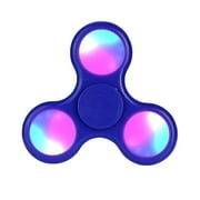 NYFASHION101 3 Speed Controlled Light Up LED Stress Reliever Hand Fidget Spinner, Blue