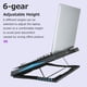 thumbnail image 4 of Refrigerador plegable para computadora portátil Soporte de enfriamiento para computadora portátil de 6 ventiladores de bajo ruido con, 4 of 8