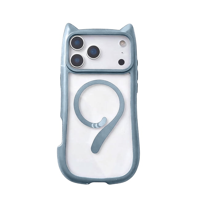 BotaniNest The Transparent And Cute Phone For The IPhone17 Series Features A With Cat Ears And Is Compatible With Absorbing Protective Cover