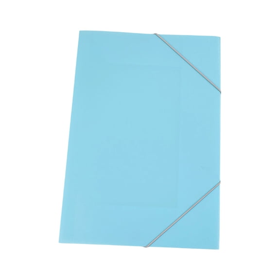 File Folder, Heavy Duty Macaron Thickened Tear-Resistant Plastic Document Organizer with Elastic Cord, Waterproof File Pocket, A4 Size 12.4" X 9.3", 1 Pack for School Office Business