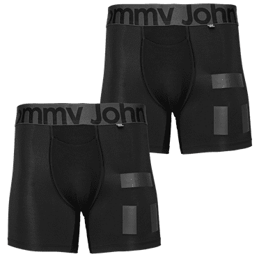 Tommy John Trunk 360 Sport with 4" Inseam, 4-Way Stretch, Mesh Cooling Zones, and Moisture-Wicking Fabric (2-Pack, Black, Large)