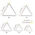 thumbnail image 2 of SINJEUN 10 Pack Musical Steel Triangle Percussion Instrument, 4, 5, 6, 7, 8 Inches Triangle Musical Instrument with Striker and Finger Hold, 2 of 6