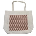 thumbnail image 1 of Floral Shopping Bag, Sketchy Hand Drawn Repeating Poppies Pattern Leafy Strokes Pattern, Eco-Friendly Reusable Bag for Groceries Beach and More, 15.5" X 14.5", Cream, by Ambesonne, 1 of 2