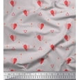 thumbnail image 1 of Soimoi Gray polyester Crepe Fabric Triangle & Arrow Heart Print Fabric by the Yard 42 Inch Wide, 1 of 5