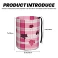 thumbnail image 4 of Round Car Trash Can 7×5.9in Waterproof, Durable, Not Easy To Fade, Easy To Install And Disassemble To Prevent Interior Pollution Plaid Fall Camo Pink_1, 4 of 7