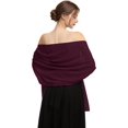 thumbnail image 2 of ORUYROP Châle Foulard Enveloppements Doux Chiffon Dentelle Pashmina pour Robes de Soirée pour occasions Formelles, 2 of 6