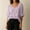 Purple women peplum top a1, variant on Yrmaups Loose Fit V Neck Short Sleeve Peplum Top for Women, Casual Ruffle Blouse, Soft Breathable Summer Basic Tee for Home Office Travel Daily Wear, Yellow 2XL