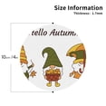 thumbnail image 2 of Disketp Hello Autumn Funny Coasters,4 Pcs Leather Coasters with Holder, Perfect Housewarming Hostess Gifts,Protect Furniture from Water Marks Scratch and Damage-Round Shape, 2 of 6