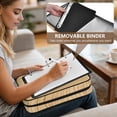 thumbnail image 5 of Haosy Accordion File Organizer Zipper Binder 500 Sheet 6-Tab Expanding File Folder Multi-Pocket 1.2 Inch 3 Ring Hand Drawn Wooden Grain, 5 of 7
