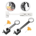 thumbnail image 3 of Adjustable Window Lock With Key Aluminum Alloy Window Stoppers For Home Office B, 3 of 7