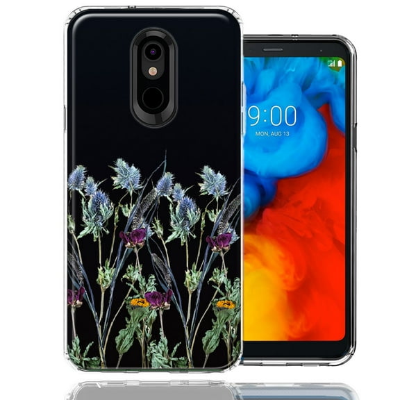 MUNDAZE For LG Aristo 2/3/K8 Country Dried Flowers Design Double Layer Phone Case Cover