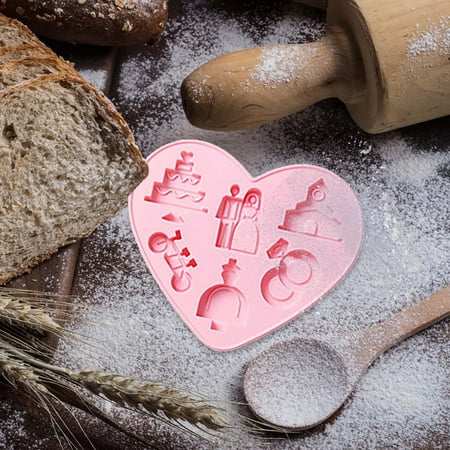 

NEGJ 6 Epoxy Day Tool With Small Love Silicone Wedding Valentine s Chocolate Themed Tool Baking Cake Kitchen，Dining Bar Small Silicone Baking Sheet round Snowflake Cake Pan