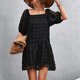 thumbnail image 4 of Vestido de bolsillo con cuello estampado de manga corta de verano sexy informal de moda para mujer Pompotops  ghjkhdj12450, 4 of 8
