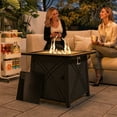 thumbnail image 2 of Outsunny Table de Foyer au Propane Carré de 28 Pouces avec Housse Imperméable 40 000 BTU, 2 of 7